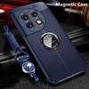 Магнитный чехол для Oneplus 11 11R Ace 2 Pro 5G с кольцом-держателем, чехол для телефона для One Plus ACE2 11, мягкий ТПУ, кожаный, противоударный бампер