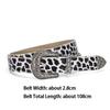 Leopard Print Waistband PU Leather Waist Belts Casual Waist Strap  Women