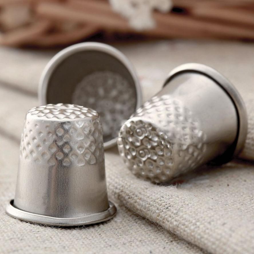 10 Pcs Antique Hard Metal Brass Sewing Thimble Needles Partner Finger Protector DIY Sewing Tools