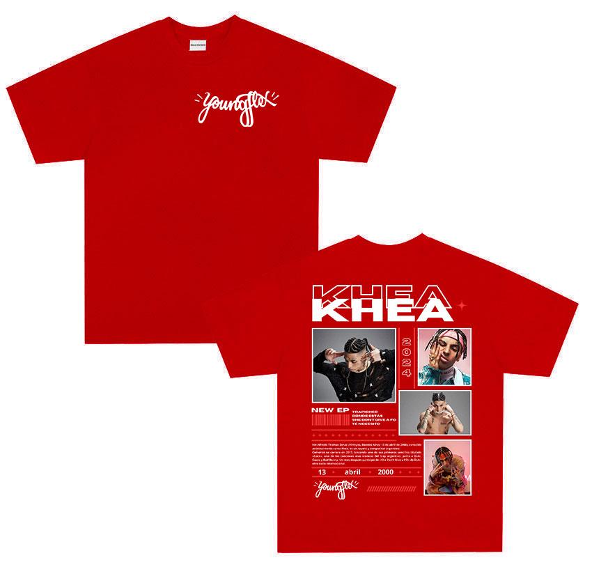 Rapper KHEA TOUR new album T Shirt Mens Women tide Vintage High Quality tshirt summer Casual 100 Cotton short sleeve tshirts