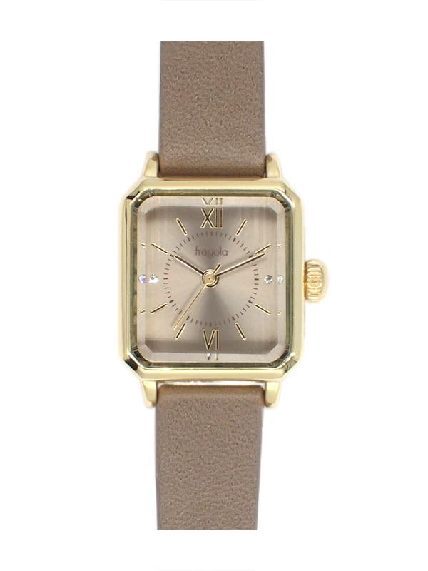 Watch Fragola Sweatproof Belt Rectangle Color Watch MOC Gray [Follow] H02022S-1 Women's