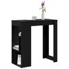 Bar Table Black Oak Look 102 x 50 x 103.5 cm Engineered Wood