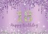 INRUI Purple 18th Happy Birthday Photography Backdrop 7x5FT
