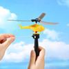 Pull Wire Bamboo Dragonfly Draw Rope Outdoor Airplane Toy Gift Aviation Model Copter  Children's