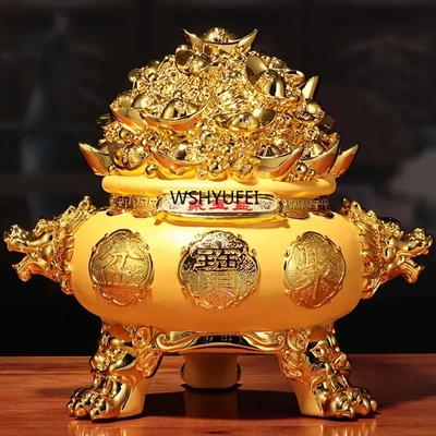 Творческий смоляной песок золотой горшок сокровище гостиная офис украшения ремесла открытие бизнеса подарки