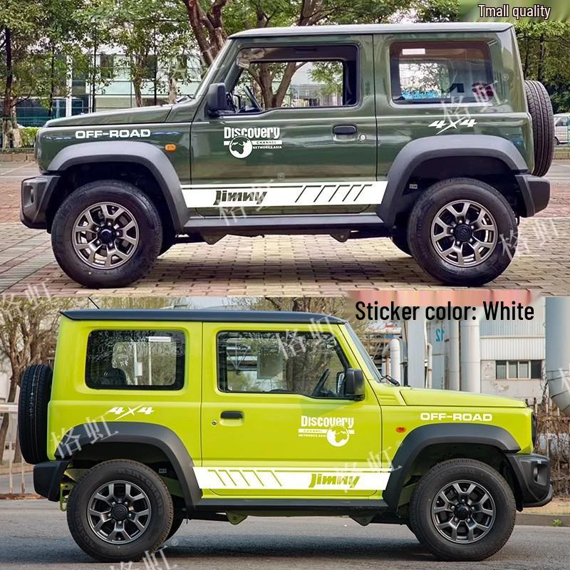 Suzuki Jimny Off-Road Body Decal Stickers - Color Stripe Side Skirt Decoration.