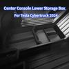 Бокс для хранения центрального управления для Tesla Cybertruck 2025 ABS Нижний бокс для хранения на центральной консоли с ковриком Аксессуары для Cyber Pickup