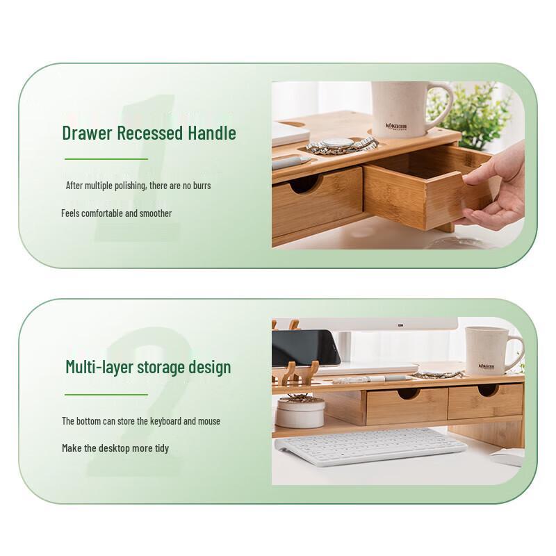 Beifang Monitor Riser with Double Drawers