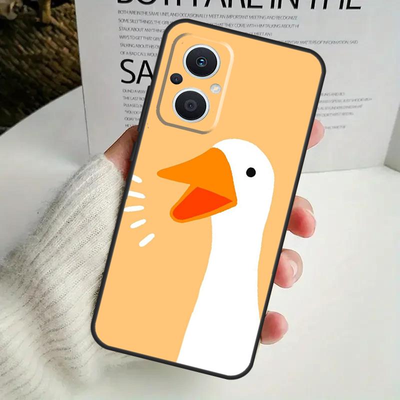 Cartoon Funny Goose Case For OPPO Reno 10 Pro 11F 4 5 6 7 8 Lite 4Z 5Z 8T OPPO Find X2 X3 X5 Lite X6 Pro Cover