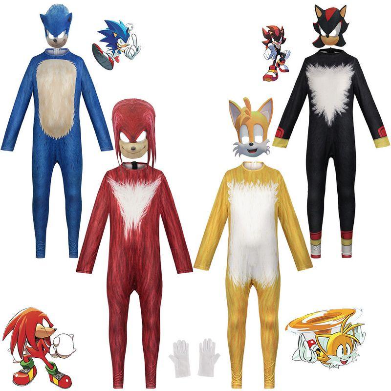 Halloween Cosplay Costume Sonic the Hedgehog Sonic Kid Cosplay Character Costume Stage Performance Outfit