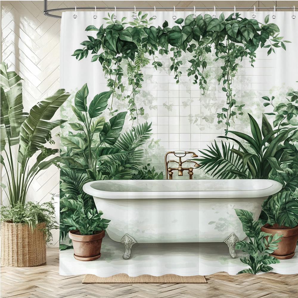 Watercolor red roses flowers and butterflies Shower Curtain Bath Curtain Printing Bathroom Curtains for Home decoration curtain