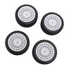4PCS 1 10 RC Rally Car Tires Replacement for Tamiya TT01 Xv02 Sturdy Plastic 70mm RC Car Maze Tire Wheel Rim White
