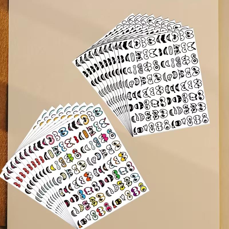 480/960 шт. Мультяшные Наклейки с Выражениями Самоклеящиеся Глаза Наклейка-Рот С Игривыми Лицами Для Скрапбукинга DIY Декорации Вечеринок
