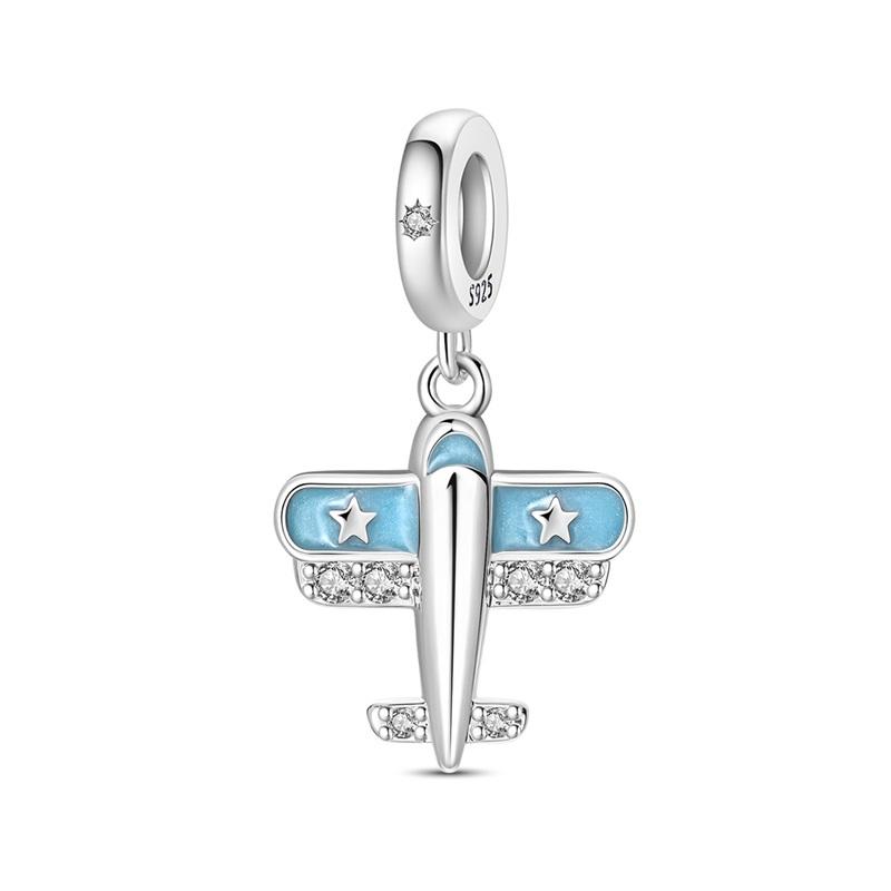 Новые Оригинальные Медные Дорожные Шармы Самолет Багаж Земля Бусины Подвески Подходят для Браслета Ожерелья DIY Ювелирный Подарок