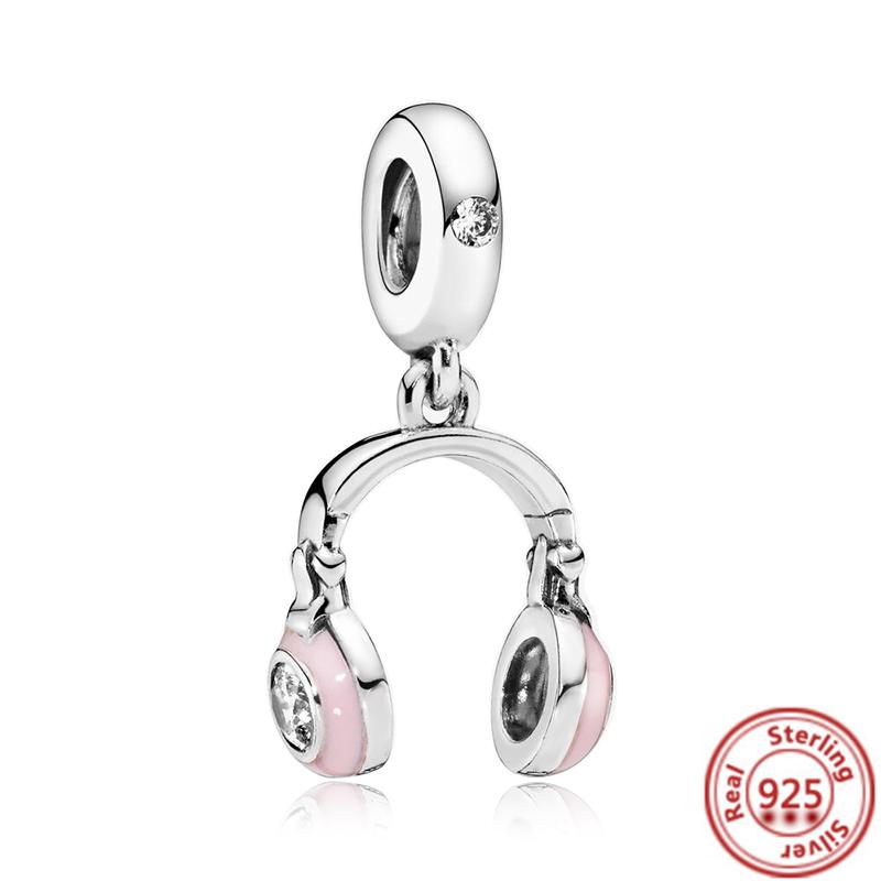 925 Copper Love Dreams Palette Crayon Music Guitar Piano Sports Pendant Beads Fit Original Pantaro Charms Bracelet DIY Zircon