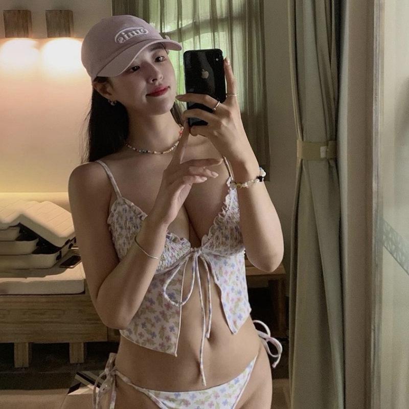 Белое бикини халтер на шнуровке с высокой талией - Сексуальный купальник для пляжного отдыха