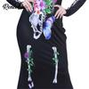 Хэллоуин Женщины Плюс Размер Красивые Цветочные Кости Бабочка Цветок Скелет Костюм