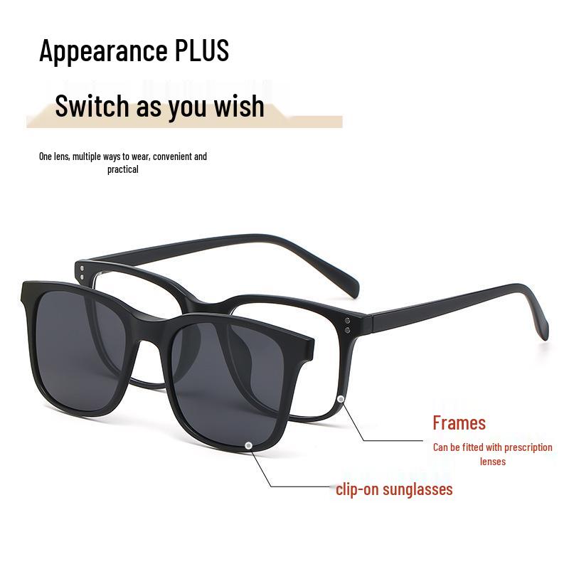 2024 Магнитный поляризованный набор солнцезащитных очков-клипс для мужчин и женщин - Модные очки для вождения