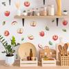 Painted Red Apple Stickers for Kitchen Dining Room Cabinets Home Background and Wall Beautification