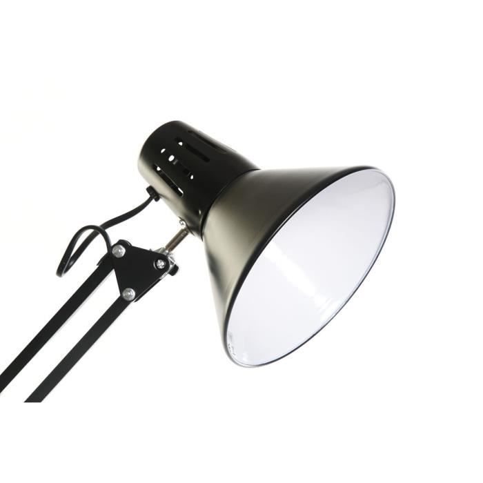 Lampe de bureau - Métal - Noir - 22 x 39 x 69 cm - 220 V - 50 W