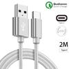 USB Type C Cable - Samsung - Galaxy S8 S8Plus S9 S9Plus S10 - Silver - 2M