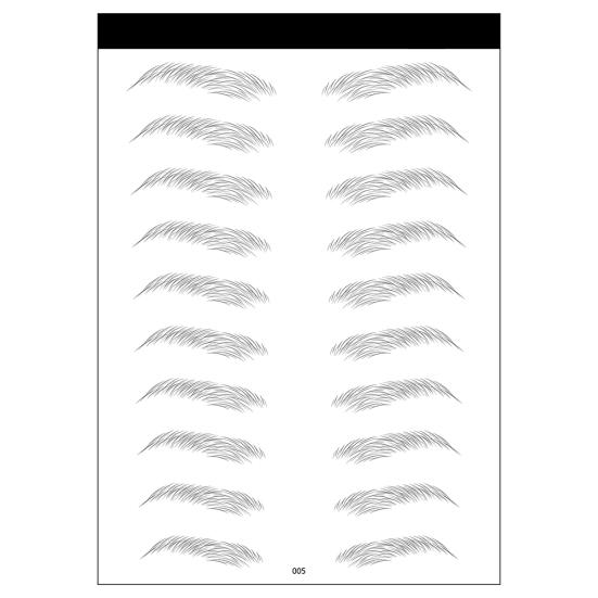 3шт 6D прочная естественная бионическая татуировка бровей глаз макияж водная наклейка