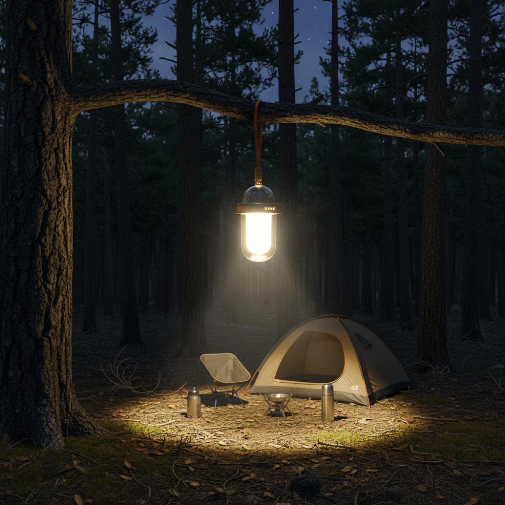 Rechargeable LED Solar Camping Lantern Waterproof Portable Camping Light Night Walking