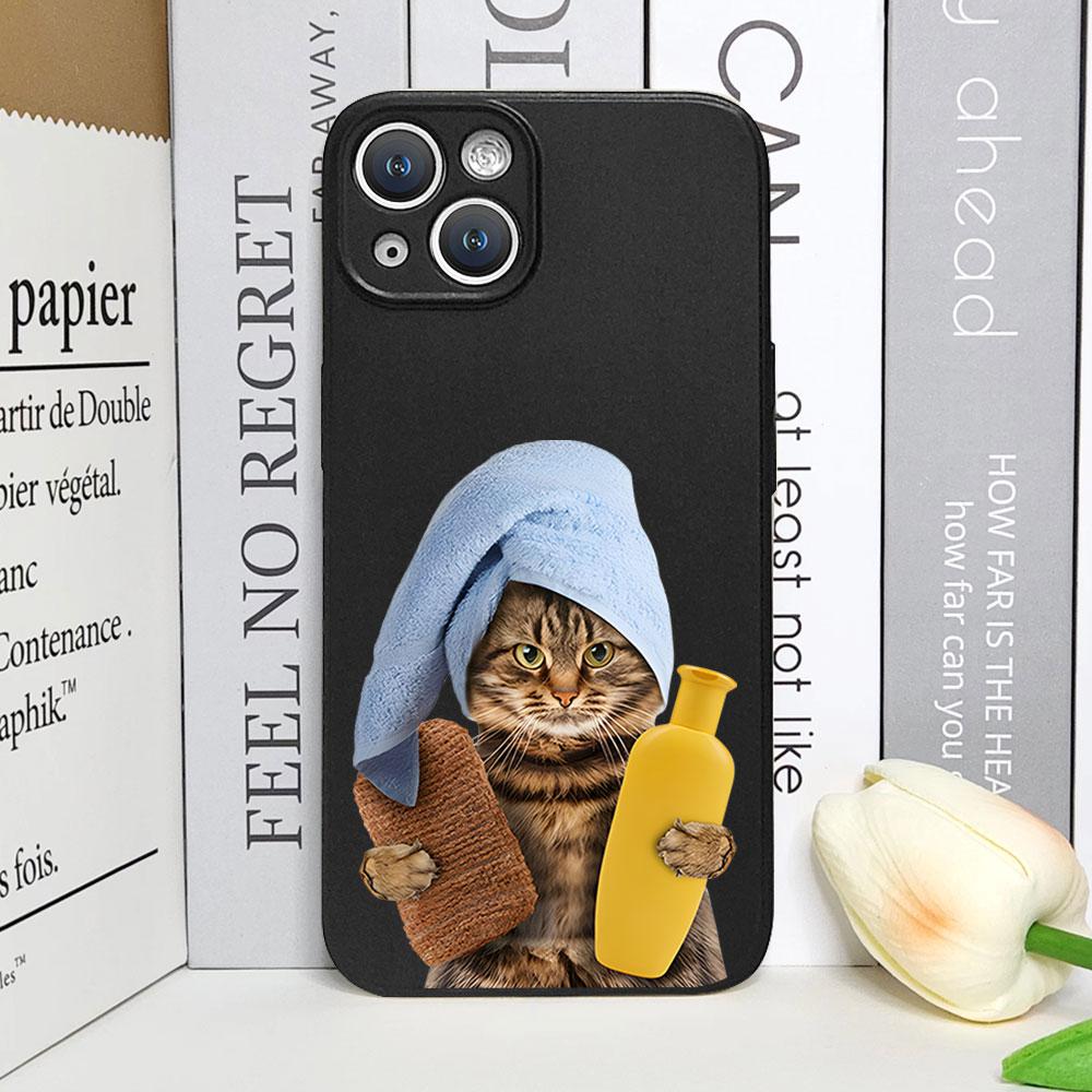 Смешной чехол для телефона с животными и пивом, кошка, для IPhone 16 15 14 13 12 11 Pro Max Mini X XS 7 8Plus SE2, мягкий силиконовый чехол, креативные Fundas