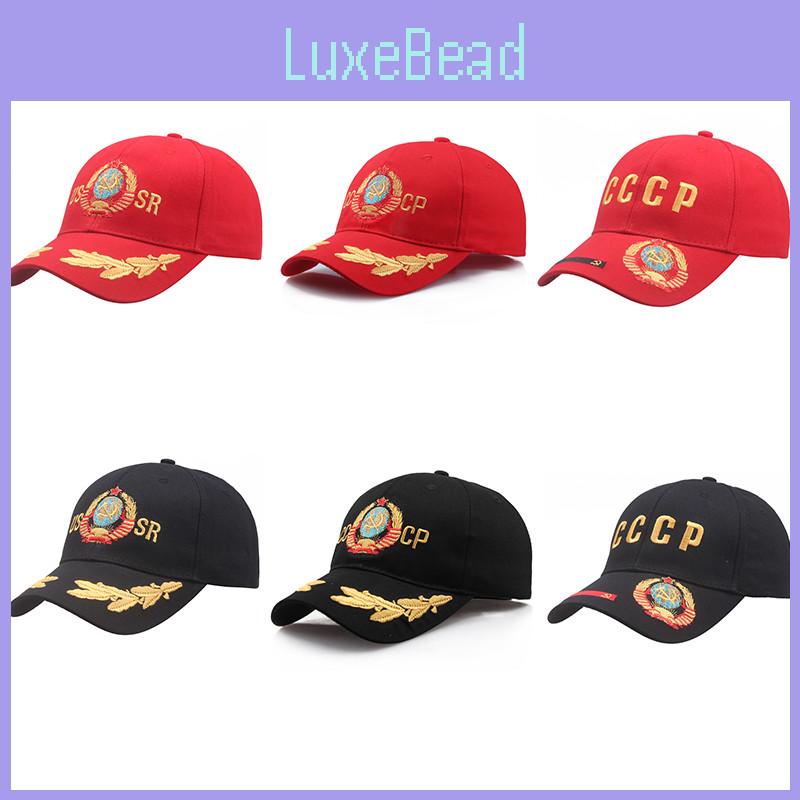 СССР СССР Русская Кепка Регулируемая Бейсболка Для Мужчин И Женщин Черная И Красная Вышитая Парная кепка