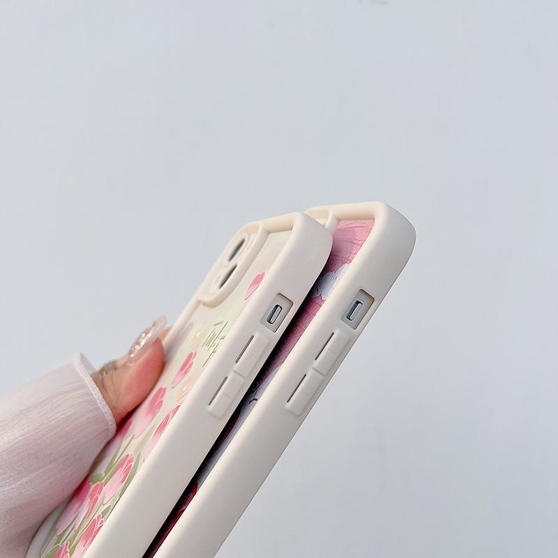 Мягкий чехол с цветочным рисунком для Realme C67 C55 C53 A58 IPhone 15 Tecno Spark Samsung S24 Ultra A55 A53 A14 A34 S23 Reno 11 Redmi Note 12 Pro Note 11