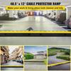 3 Channel Rubber Cable Protector Ramp 1.2 x 1.2 Inch Channel Heavy Duty Cable Wire Cord Cover Ramp Speed Bump Driveway Hose Cable Ramp Protector