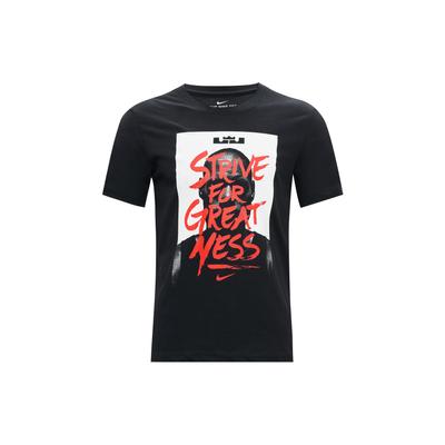 Мужская баскетбольная футболка с коротким рукавом с принтом LeBron James, черные BQ3625-010