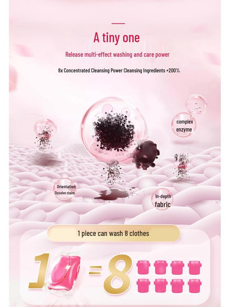 International Brand Antibacterial Laundry Pods with Soft Lasting Fragrance, 20g Scent Beads, Large Weight