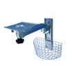 Aluminum Alloy Swivel Wall Mount Bracket, Device Monitor Stand with Storage Basket, Wall Mount Bracket for Patient Monitor