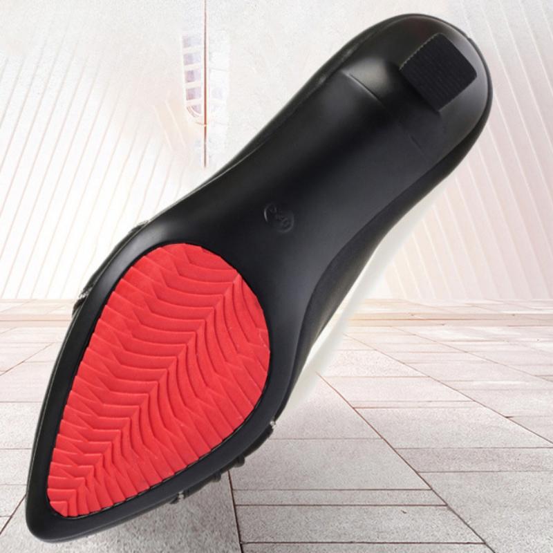 Новые женские туфли из мягкой кожи с острым носком на высоком каблуке для мам среднего возраста на весну и осень с неглубоким носком из кожи