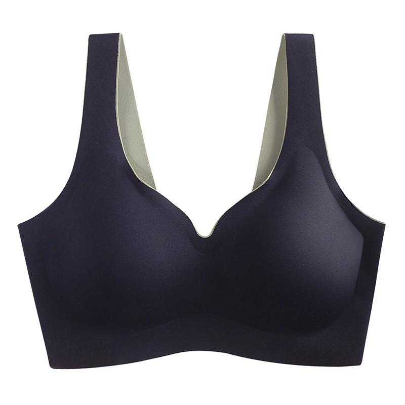 Latex Underwear Women Vest Thin Bra Without Marks Without Steel Ring Sports Sleep Bra