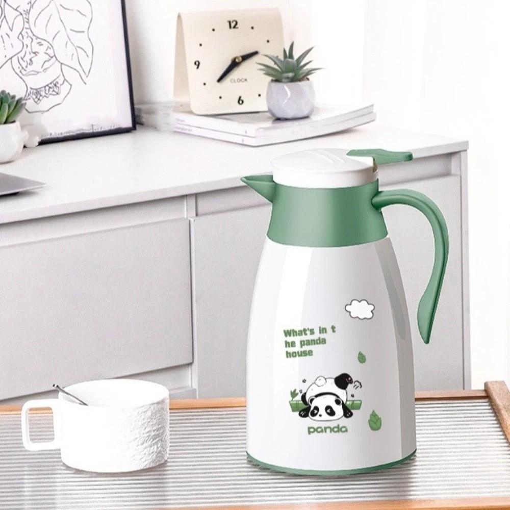 Термобутылка с защитой от протечек, стеклянная внутренняя колба, вакуумная колба, мультяшный утепленный чайник, для офиса