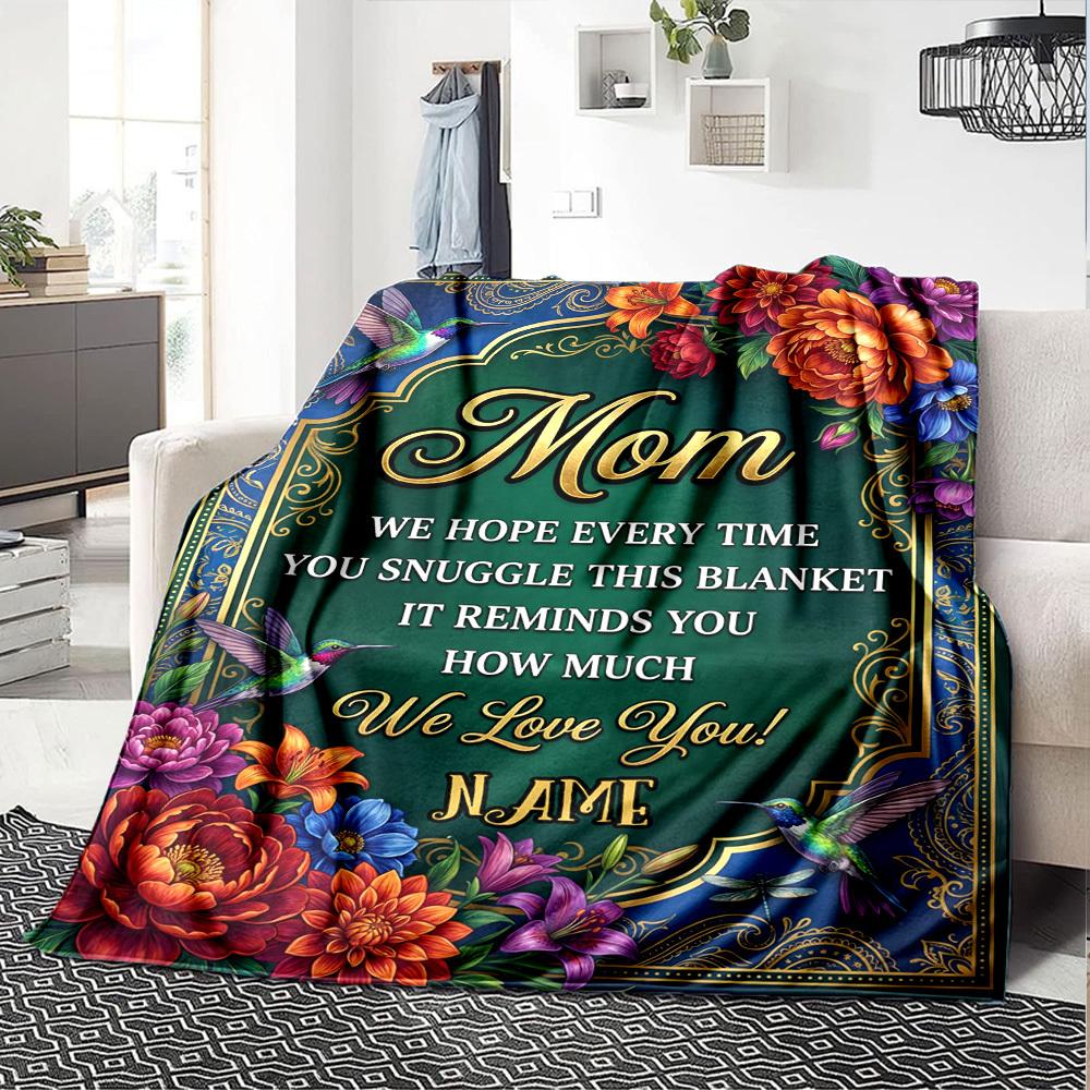 Mother'S Day Mom'S Special Life Multipurpose Blanket Comfortable Texture Throw For Sofa Couch Office Bed Picnics Four Seasons Universal Digital Print