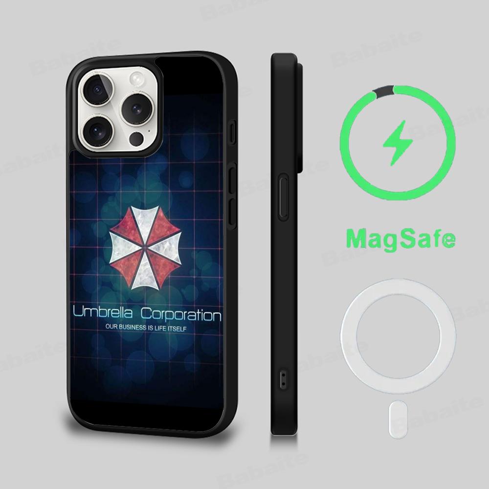 Resident Evil Umbrella Phone Case Magnetic Case For iPhone 16 14 13 12 11 15 Pro Max Plus For Magsafe Wireless Charge Cover