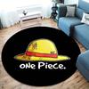One Piece Straw Hat Pirates Round Area Rug Carpet Rug For Living Room Bedroom Sofa Playroom Decor Nonslip Floor Mat
