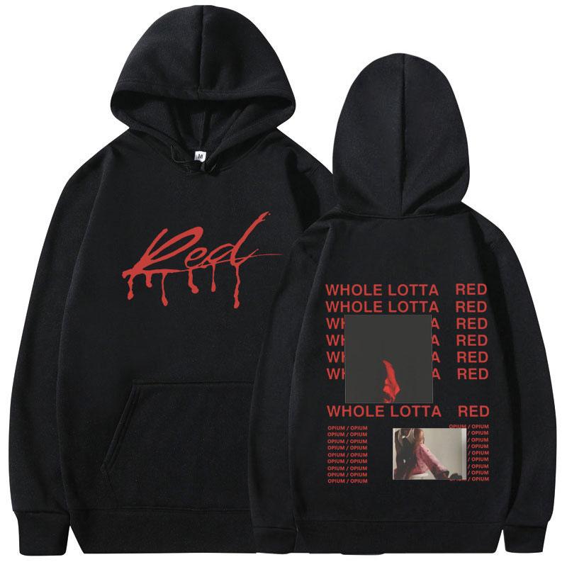 Rapper Playboi Carti Hoodie Album Whole Lotta Red Opium Merch Sweatshirt Men Women Fashion Hip Hop Popular Pullover Streetwear