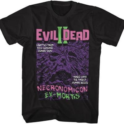 Классика американского кино Футболка Evil Dead II Ex-Mortis Мужские футболки с коротким рукавом Графические футболки ужасов 80-х