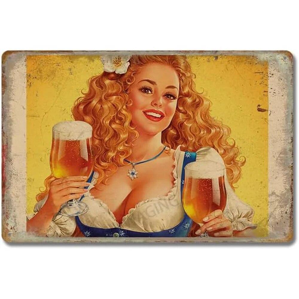 Beer Menu Free Beer Toorrow Metal Tin Signs Posters Plate Wall Decor for Bars Man Cave Cafe Clubs Retro Posters Plaque