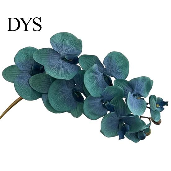 Natural Look Silk Orchid Stems Artificial Phalaenopsis Flowers 10-Head Stem 3D Printing Realistic Orchids Living Room Flower Arrangement for