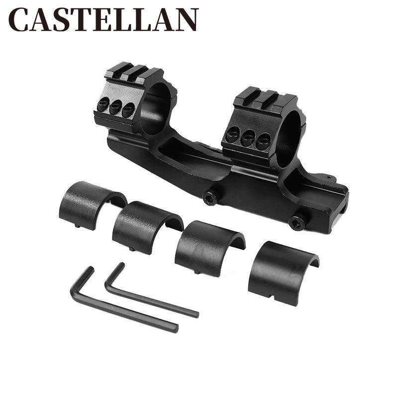 25.4/30mm Aluminum Alloy Quick-Release Scope Mount with Gasket & Rear Extension