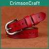Women Genuine Leather Belt Metal Pin Buckle Jeans Waist Belt Fashion Decoration