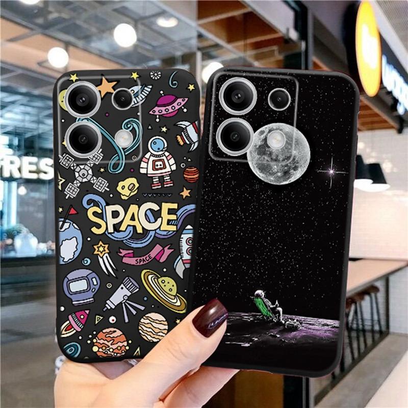 Мягкий черный силиконовый чехол для телефона с рисунком кошки и животного для Xiaomi Redmi Camera, противоударный защитный резиновый бампер для Redmi Note 13 Pro 13C, чехлы