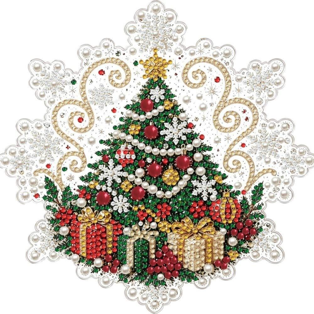 20cm DIY Hanging Pendant Christmas Xmas Tree Charm Creative Diamonds Art Kits For Adults