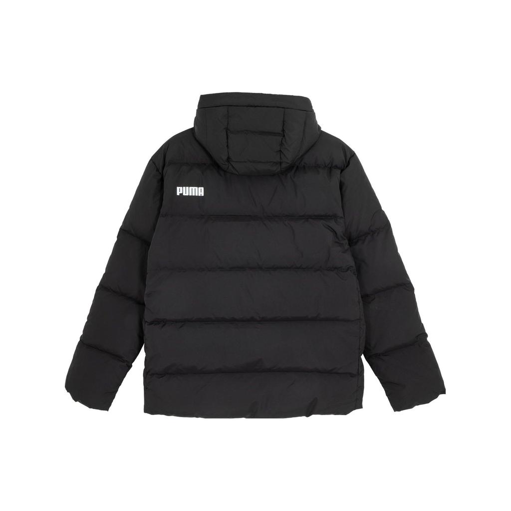 Puma Letter Print Casual Hooded Down Jacket Men Outerwear Black 672411-01