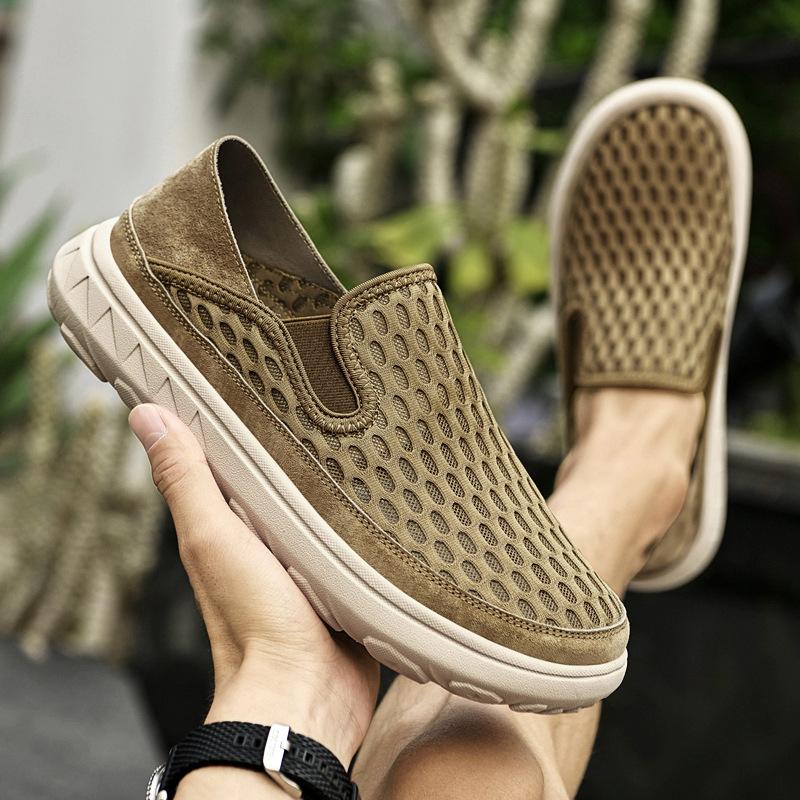 Fashion New Summer Mesh Men Casual Shoes Outdoor Lazy Sneakers Men Trainers Non-slip Climbing Hiking Shoes Breathable Men Treking Shoes